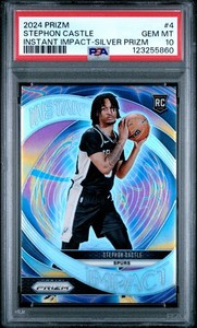 2024 Panini Prizm Instant Impact #4 Stephon Castle Silver Prizm PSA 10