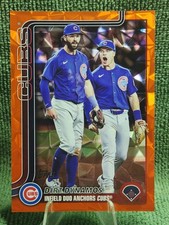 2025 Topps Update Dirt Dynamos Matt Shaw Swanson Orange Diamante /25 Cubs #US309