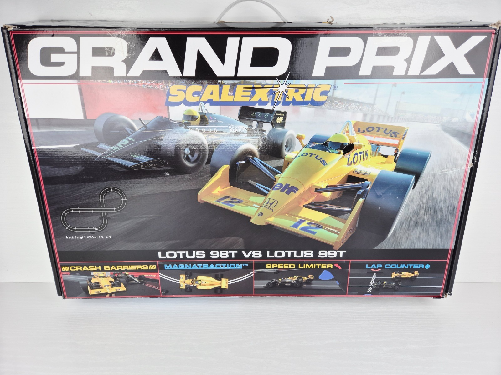 Scalextric Grand Prix – Lotus 98T vs Lotus 99T Race Set – Complete – Excellent C