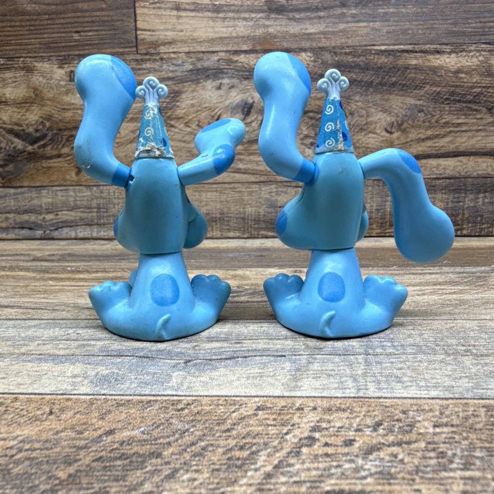 1998 Blue's Clues Subway Figure Lot x2 Birthday Blue Moveable Loose Used