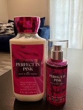 Bath Body Works Body Perfect In Pink Body Lotion 8 oz Fragrance Mist 2.5 oz