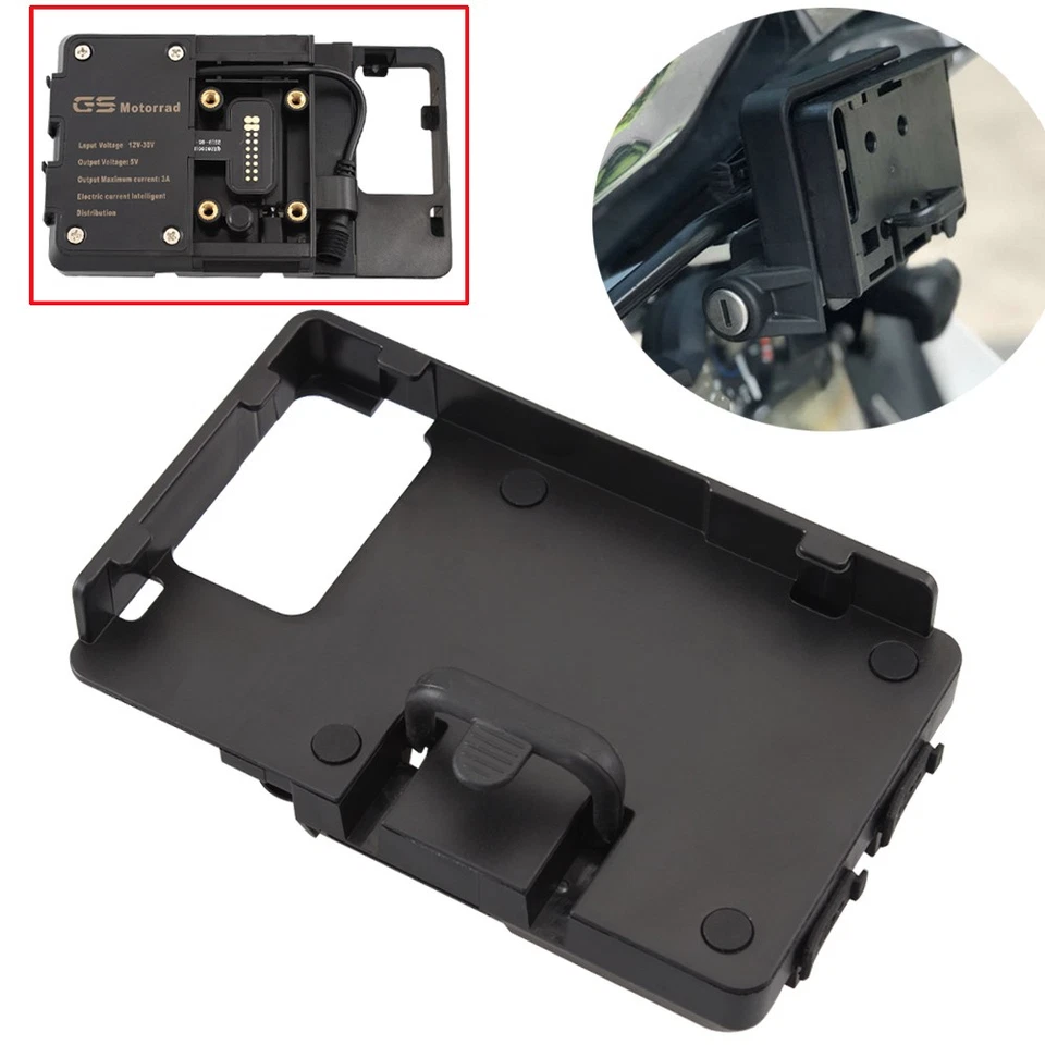 Soporte de navegación GPS para teléfono móvil carga USB para Honda BMW R1200GS R1200RS Foto 3 de 4