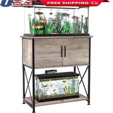 20-29 Gallon Aquarium Stand Metal Frame Fish Tank Stand with Cabinet Storage New