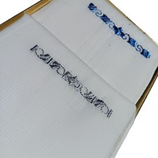 Vintage Men's Paris Handkerchiefs 2 Embroidered NEW NOS