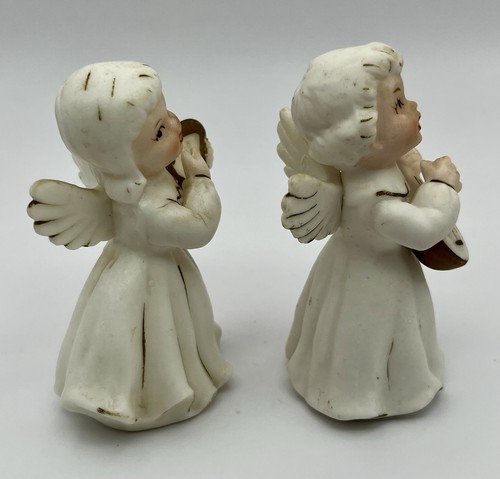 RARE Norcrest Japan Angel Girl Porcelain Figurines 1950s Sticker Mid Century MCM - Picture 2 of 7