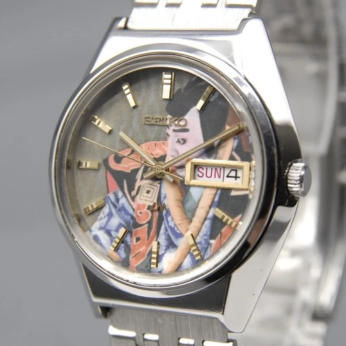 CLA'd Vintage 1973 [N MINT] SEIKO Lord Matic 5606-7310 36mm UKIYOE AT Mens Watch