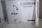 Glacier Bay Aragon 3 Handle Bath Tub & Shower Faucet Set Chrome HD834X-0001