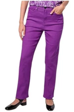 DG2 by Diane Gilman Women's Denim Straight Leg Jean Aura Purple