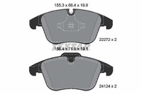 Textar Bremsbelagsatz, Scheibenbremse 2227201 FüR Jaguar