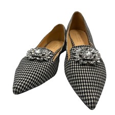 Badgley Mischka American Glamour Herringbone Jeweled ballet flats Women  s 8.5
