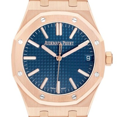 Audemars Piguet Royal Oak Automatic Rose Gold Mens Watch 15510OR Box Card