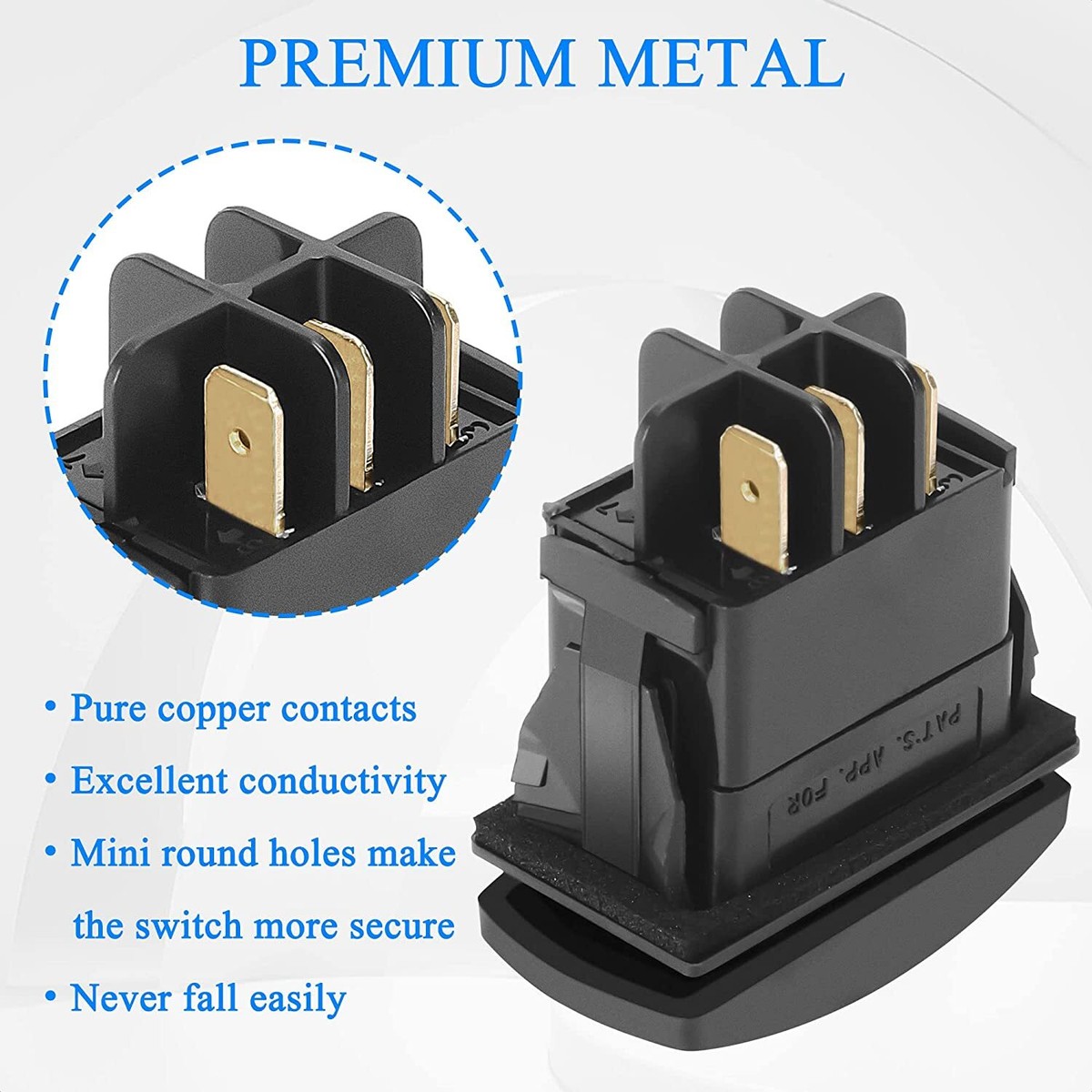 Club Car Forward Reverse Switch Assembly - 48V 3-Pin Replacement For Precedent & DS Models (1996-Up), Part 101856001