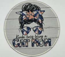 Kinda Busy Being A Cat Mom Mousepad Non Slip Computer Animal Lover Desk Mat
