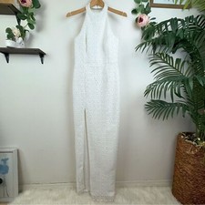 NWT Rumer Bindi Halter Maxi Dress in White Size S Perfect for Wedding/Vacation