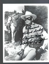 Vintage Clayton Moore The Lone Ranger inscribed and signed Publicity Photograph