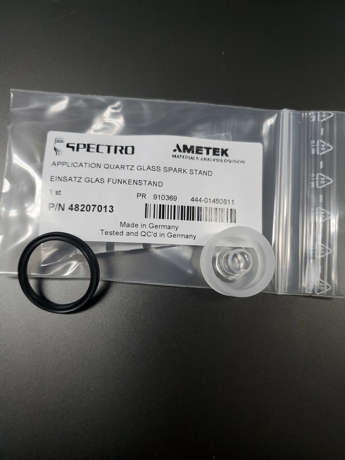 Spectro Ametek Quartz Insert Sparkstand 48207013 Max X Lab 