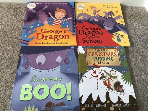 George’s Dragon/ School, Boo, Xmas Pudding Books X4 Bundle, Claire ...