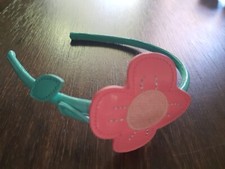 GYMBOREE GREEN w/ PINK FLOWER HEADBAND