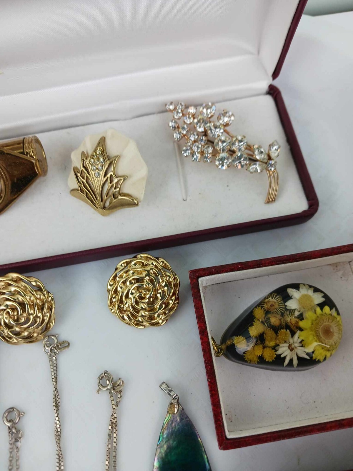 vintage jewellery lot Marcasite Cultured Pearl Sterling Silver