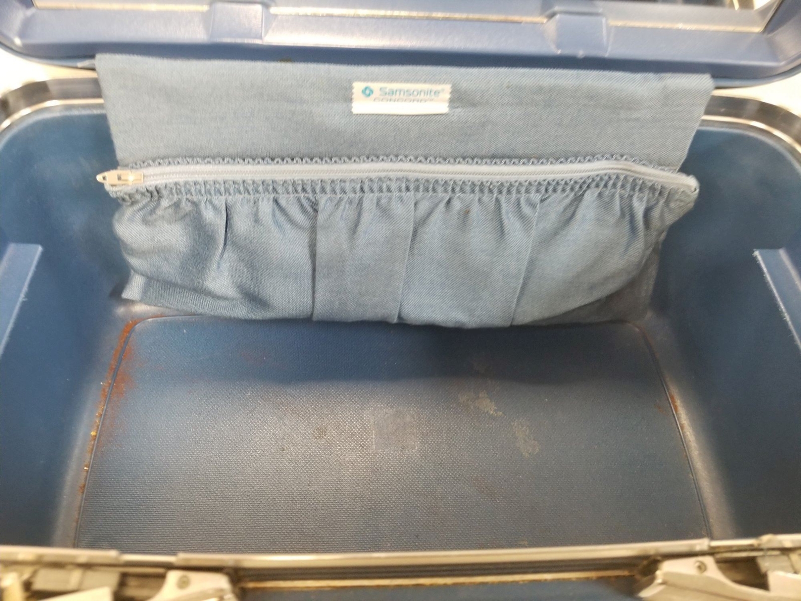 Vintage Samsonite Train Case Blue eBay