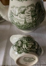 Konvolut Coaching Tavern * Royal Tudor Ware * Staffordshire * Grün * 6 Teile *