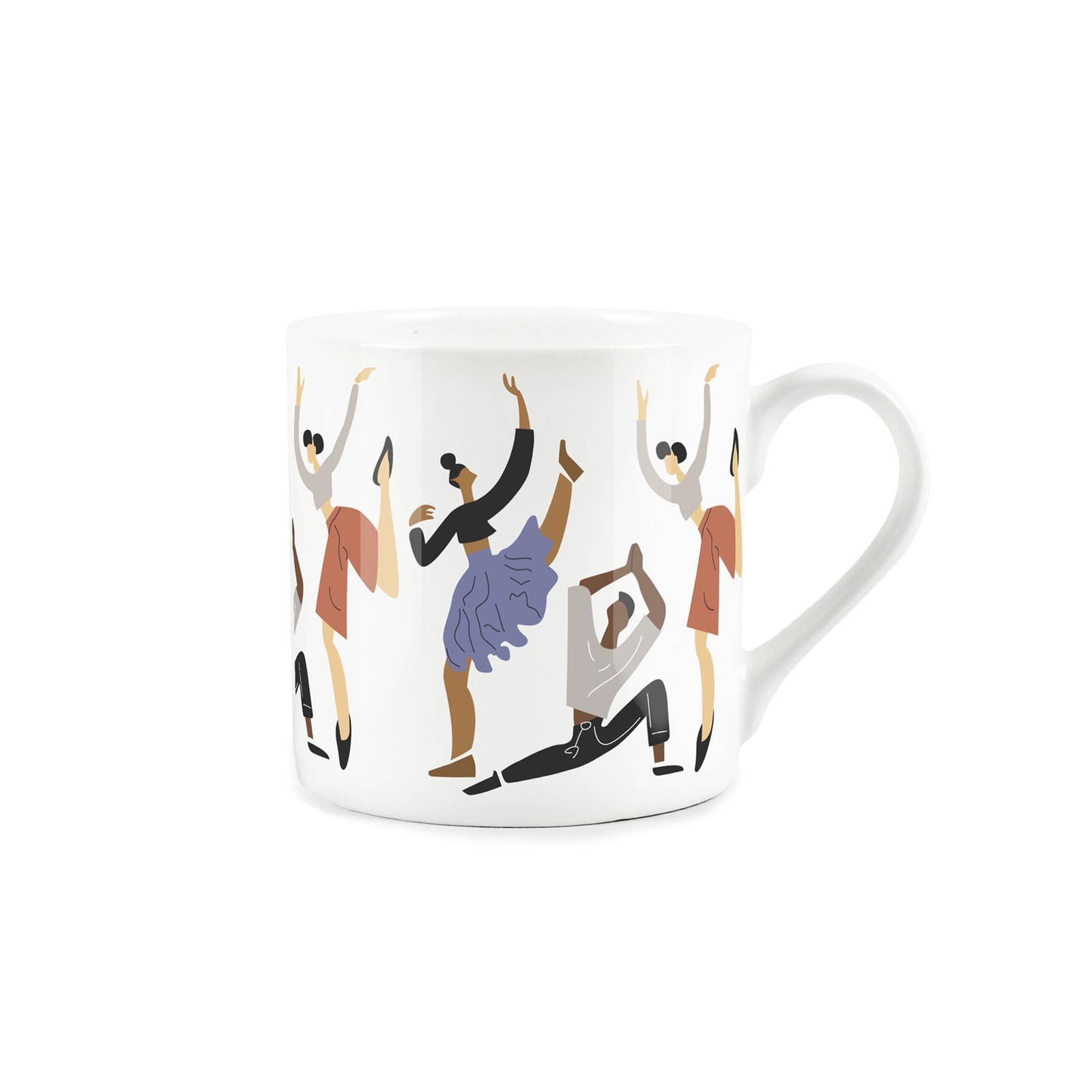 Contemporary Dancers Ballet Bone China Mug White Coffee/Tea Present Gift