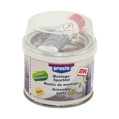 Presto 2K Montagespachtel hell-ocker 250 g Spachtel mit Härter Polyesterspachtel