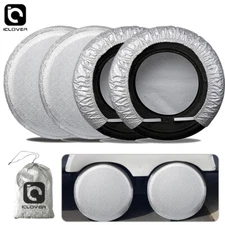 4Pack Waterproof Tire Covers Wheel RV Trailer Camper Sun Protector Set 26”-28”