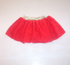 Infant Girl's Cat Jack Red on Red Polka Dot Layered Skirt 12 Months