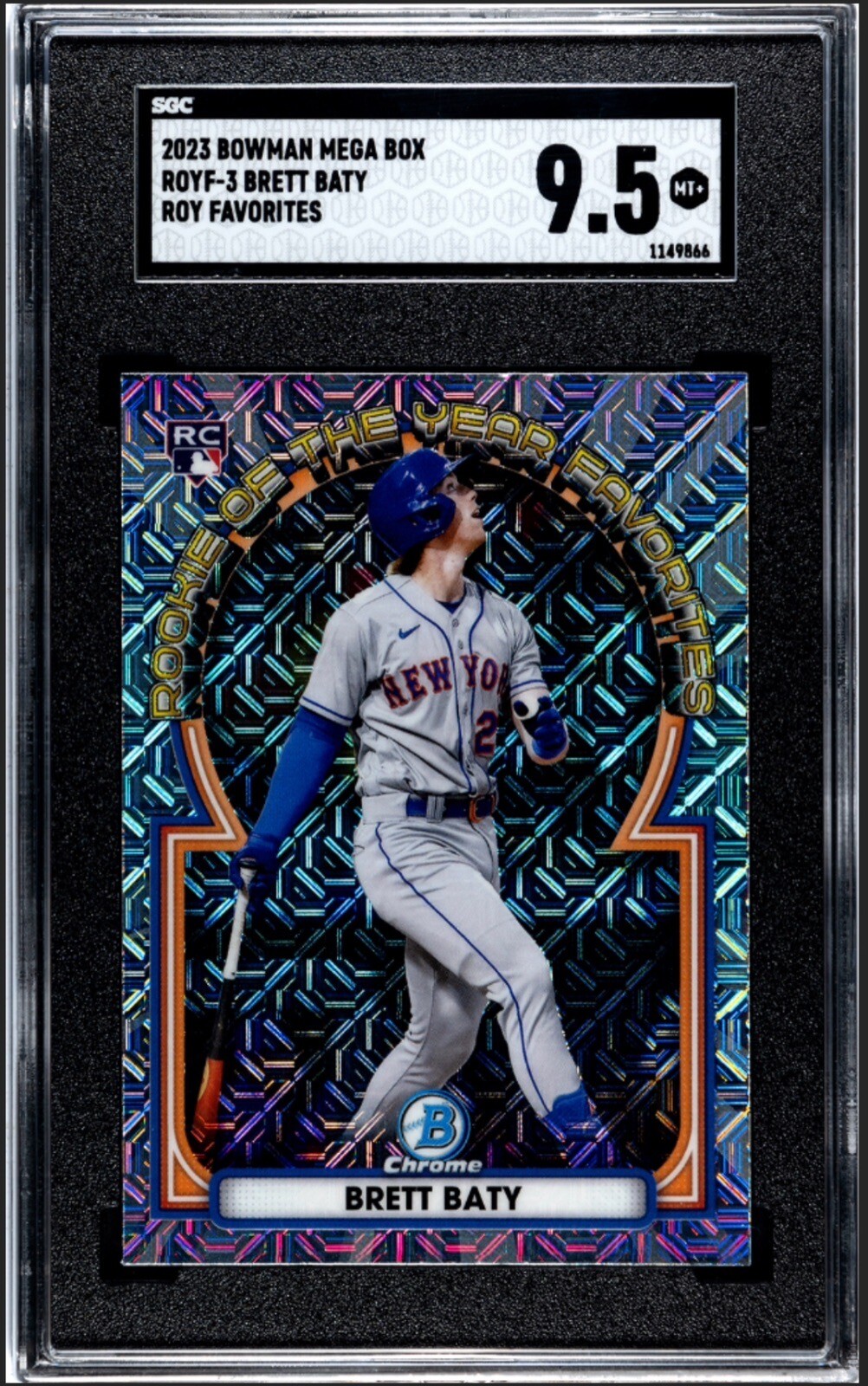 2023 Bowman - Rookie of the Year Favorites Brett Baty #ROYF-3 Mojo Refractor (RC)