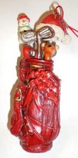 Red Golf Bag Ornament -Novelty Golf Gift - 4.75 inch - Resin