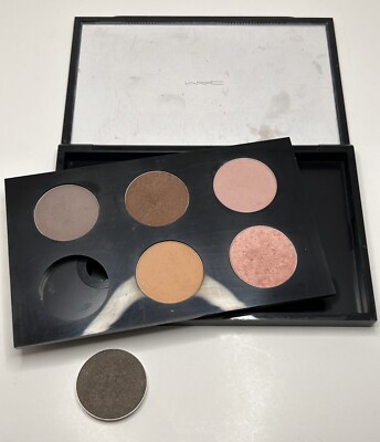 MAC LargeEyeshadow Refillable Pallet including 6 Mac Shadows - No Box - As Is