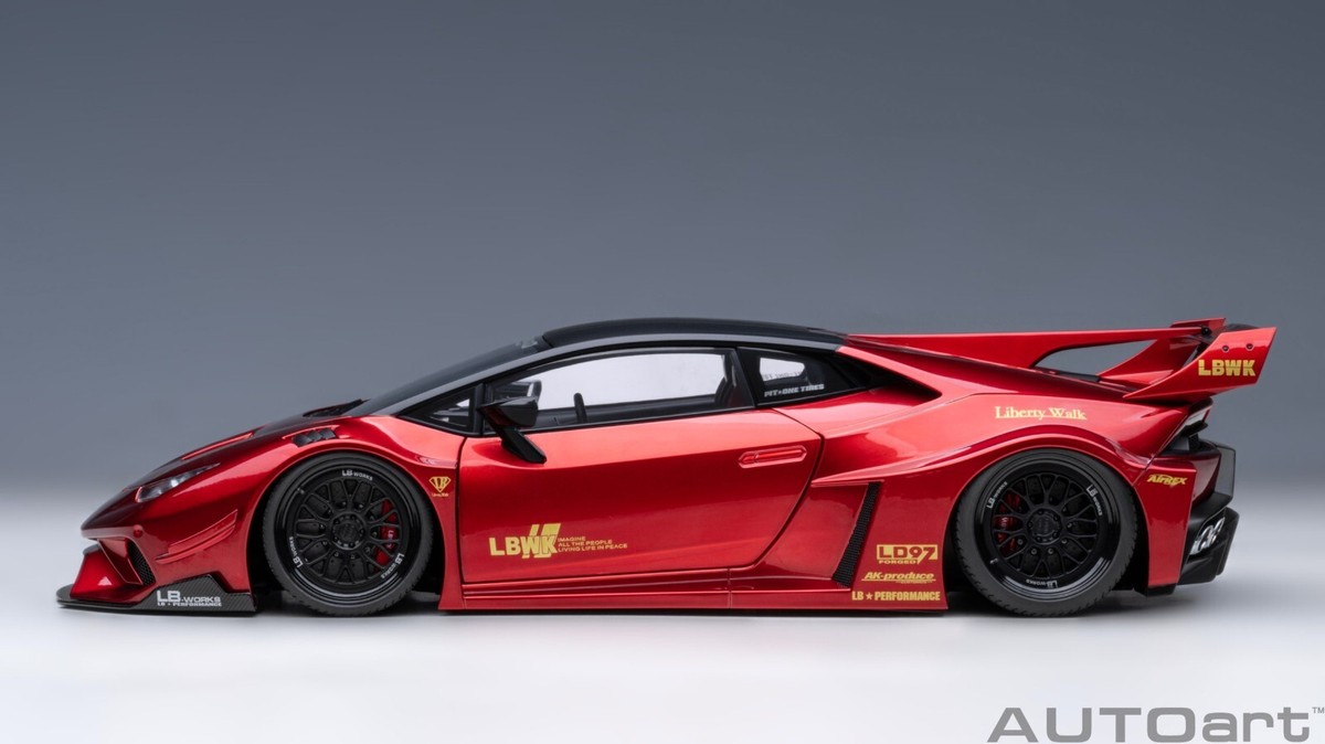 LIBERTY WALK LB SILHOUETTE LAMBORGHINI HURACAN GT HYPER RED 1:18