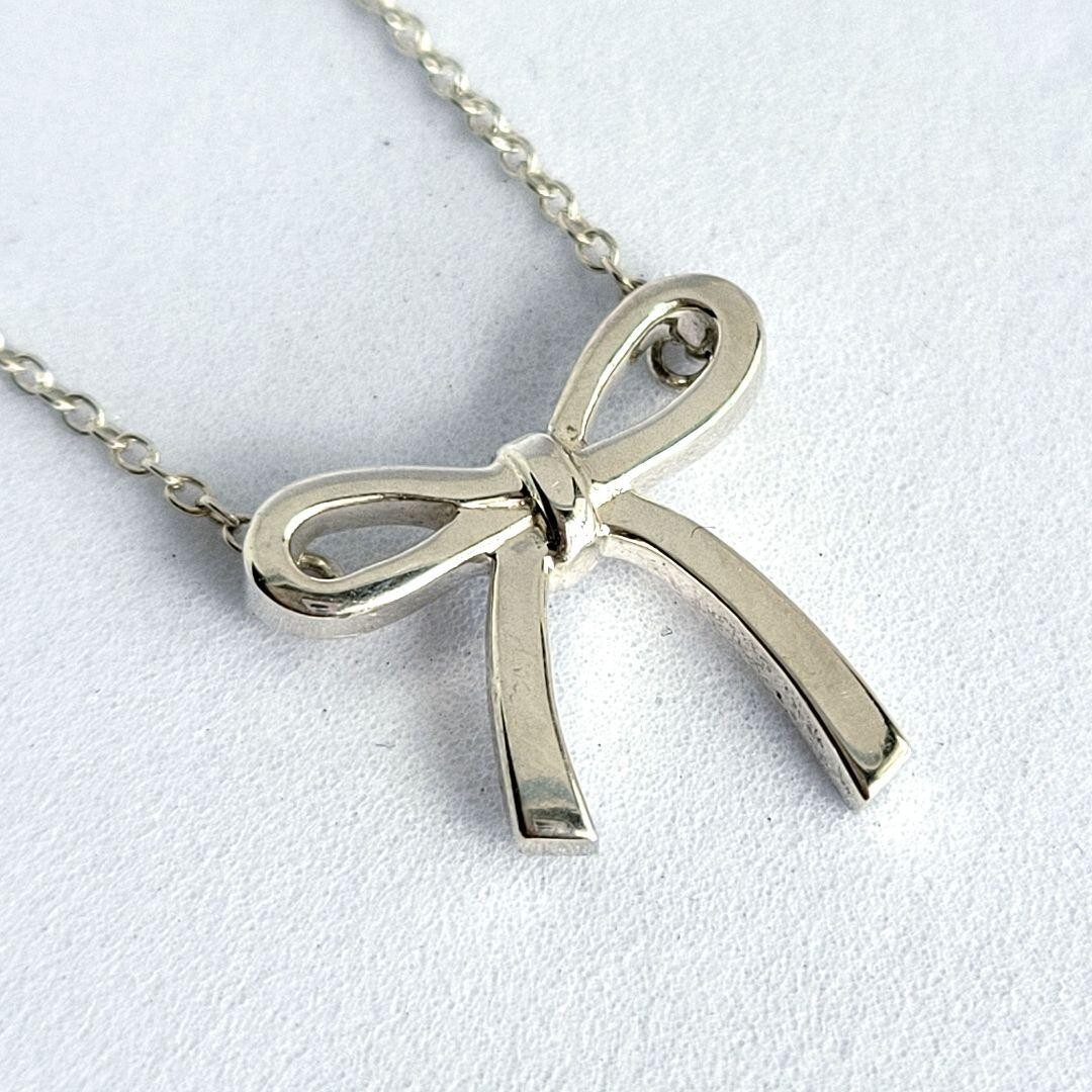 正規品・関税込み◆HEI◆silver crystal ribbon necklace Tiffany & Co.Bow Ribbon Necklace Pendant Silver 925 from