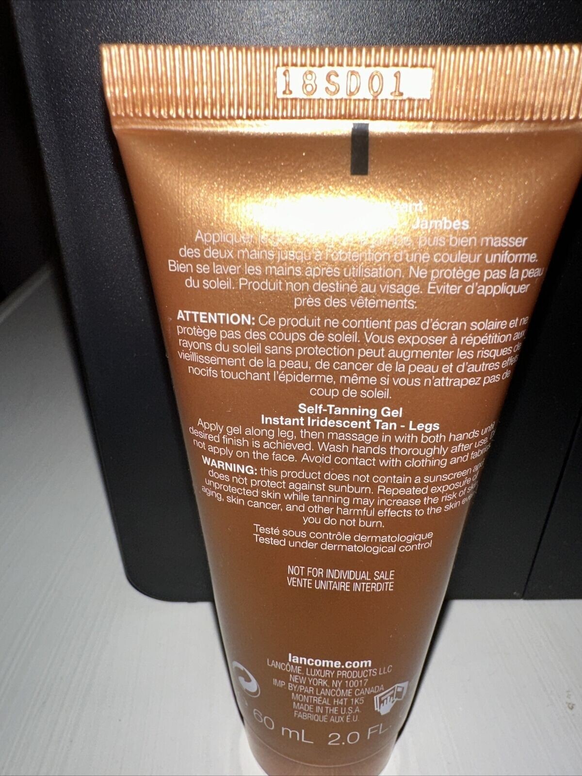 Flash Bronzer Tinted Self Tanning LEG Gel Pure Vitamin E 2oz