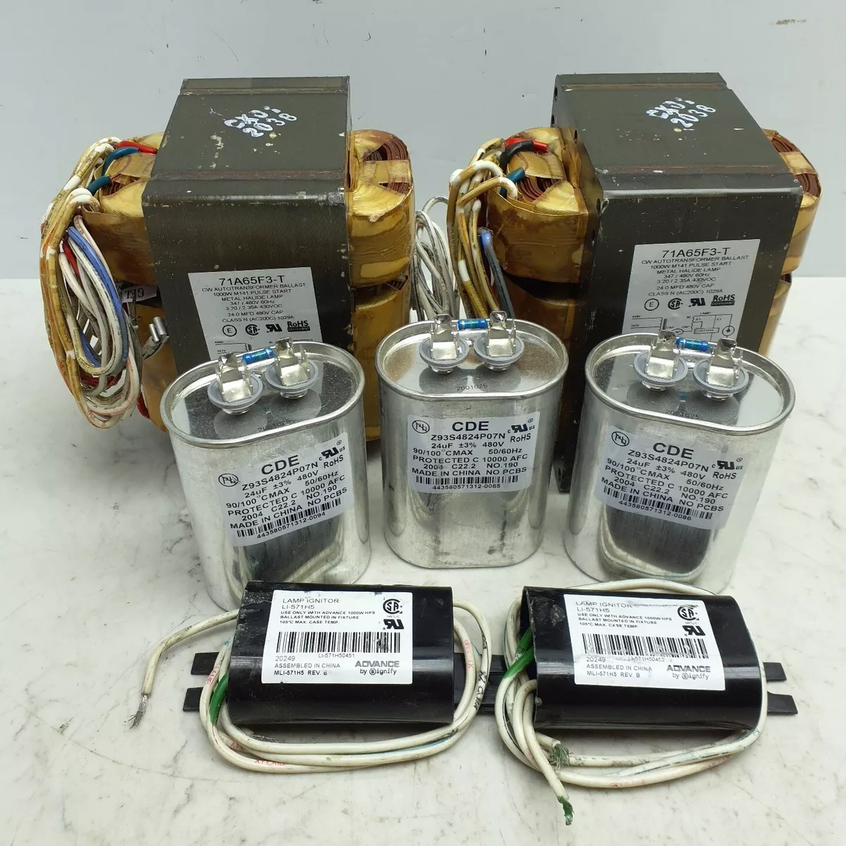 Advance 71A65F3 500T HID Ballast Kit Pulse Start MH 1000W SEE PICTURES