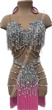 jz Handmade Women Samba Ballroom Swing Salsa Rumba Latin Dance Dress RHYTHM