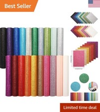 Sparkling Glitter Faux Leather Sheets - DIY Crafts Sewing - 8.3x11.8 Inches