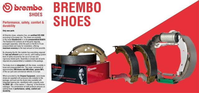 Brembo Brake Kit Front Disc Rotors Ceramic Pads and Rear Drums Shoes