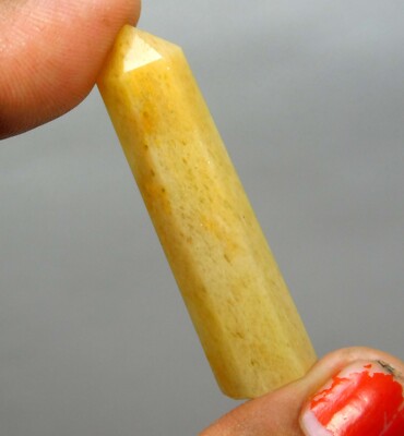 Natural 27.15 Ct Yellow Sapphire Pencil Cut Rough loose Gemstone O-67