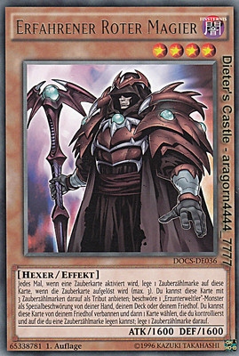 YU-GI-OH, EXPERIENCED RED MAGICIAN, DOCS-EN036, 1st Edition, Excellent