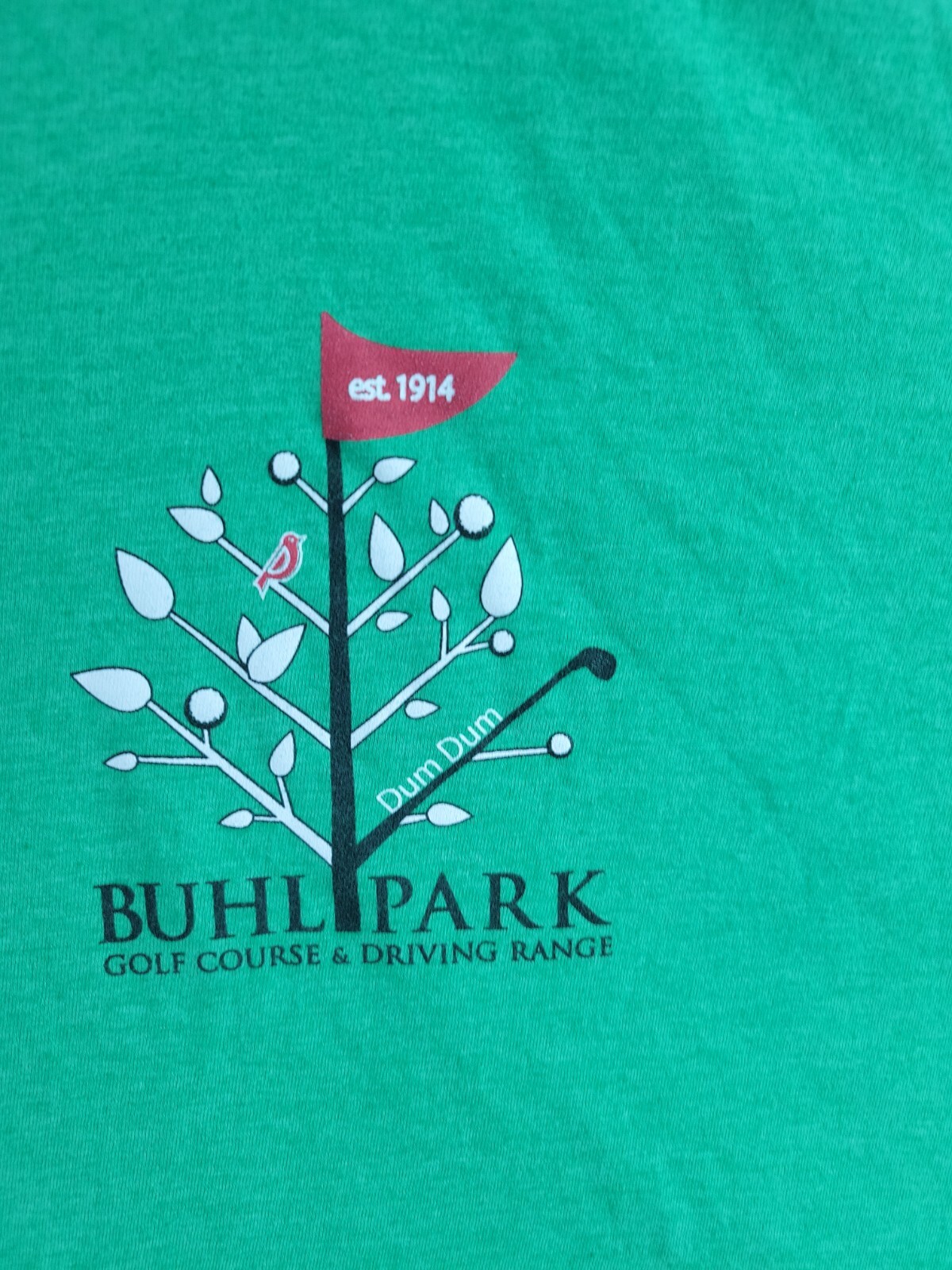 Buhl Park Golf Driving Range Logo Mens Green Tshirt … Gem
