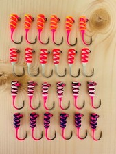 24-Pack Steelhead 1/16th Ounce Tube Jigs 2X Mustad Hook Size 6 Pink Combo