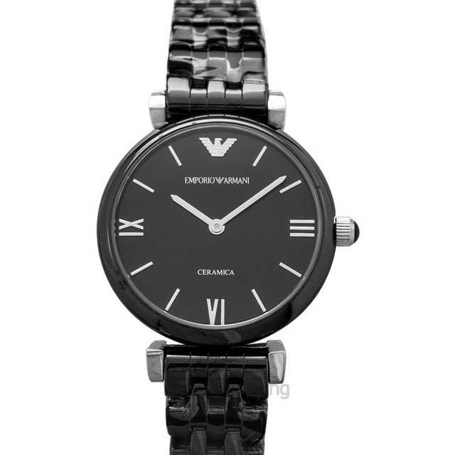 armani black ceramic watch