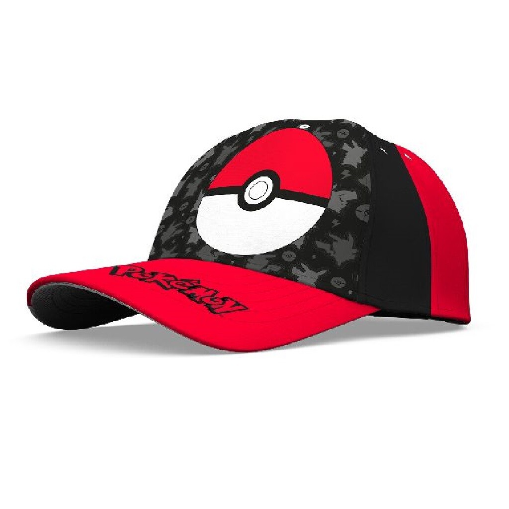 Pokemon Bola Poké Baile Sombrero con Visera Baseball Niños 3-8 Años Rojo