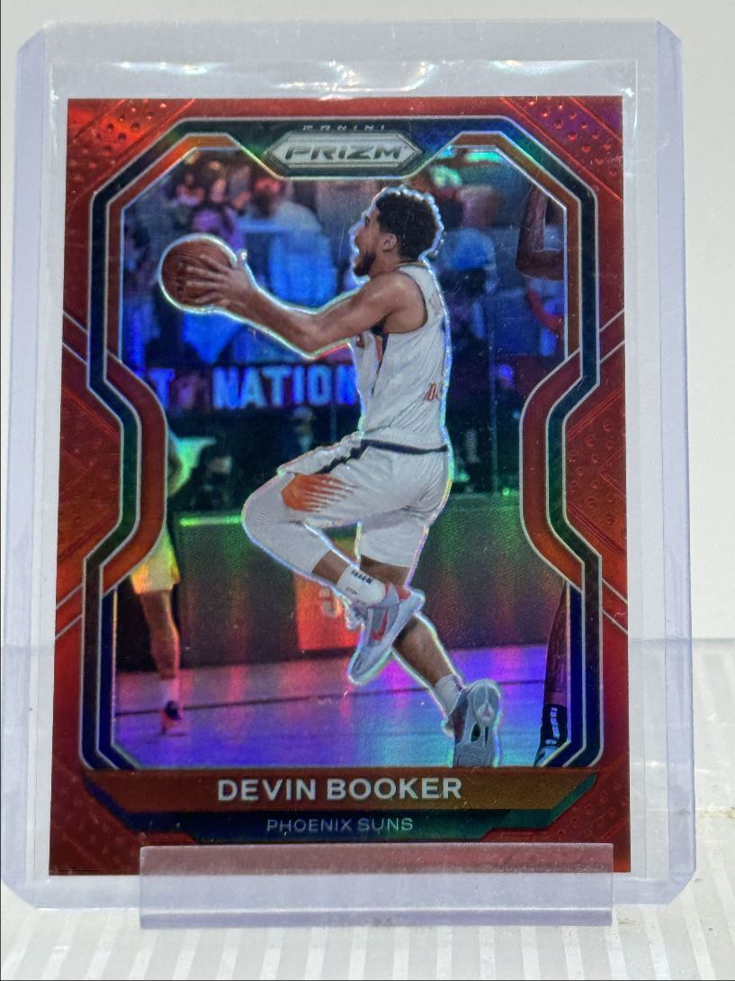 DEVIN BOOKER 2020-21 PANINI PRIZM BASKETBALL RED SUNS /299 Q2814