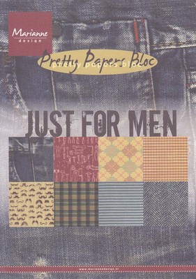 Motivpapier-Pretty Papers-Marianne Design-PK 9129-Just for Men-8Blatt-A5