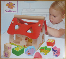 Eichhorn Steckspielzeug Steckhaus, (Set, 15-tlg), aus Holz, bunt Babyspielzeug