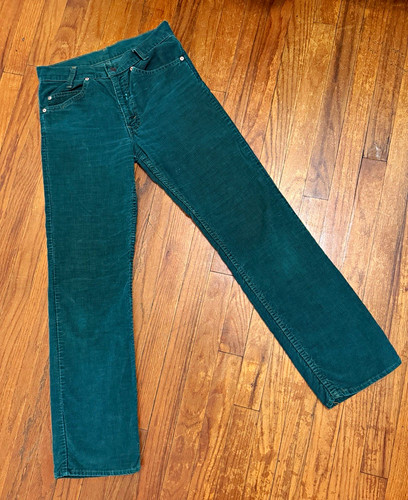 Levi's Vintage Orange Tab Green Corduroy Mid Rise 28 waist