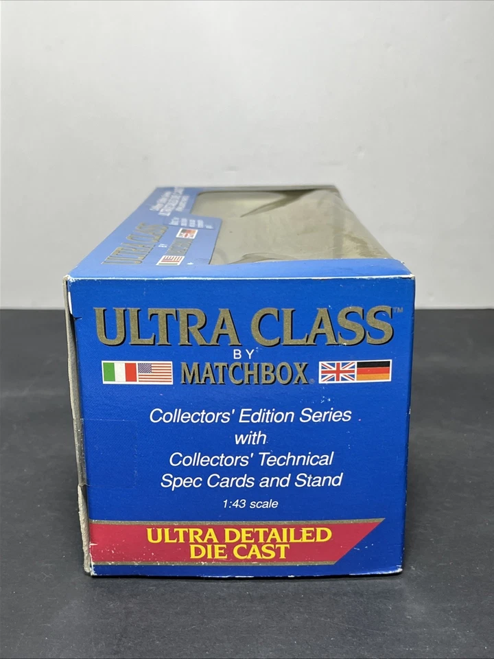 Matchbox 1991 ULTRA CLASS 1:43 Green JAGUAR XJ6 Tech Specs DISPLAY STAND #35500 - Image 2 of 4